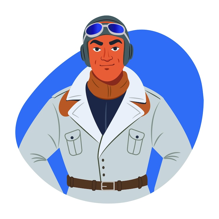 Vector a flat illustration of an airperson