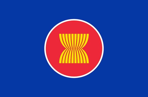 Flat Illustration of asean flag