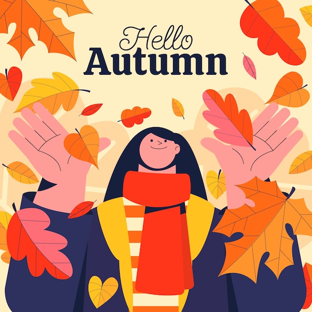 Vector flat illustration for autumn celebration