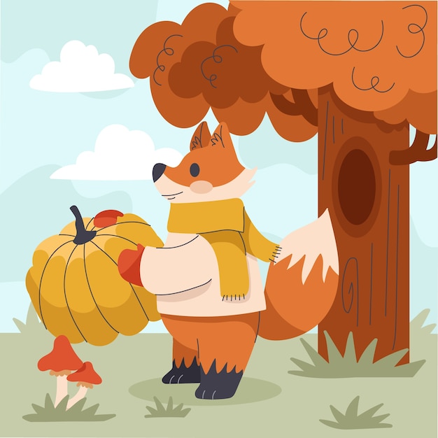 Flat illustration for autumn celebration