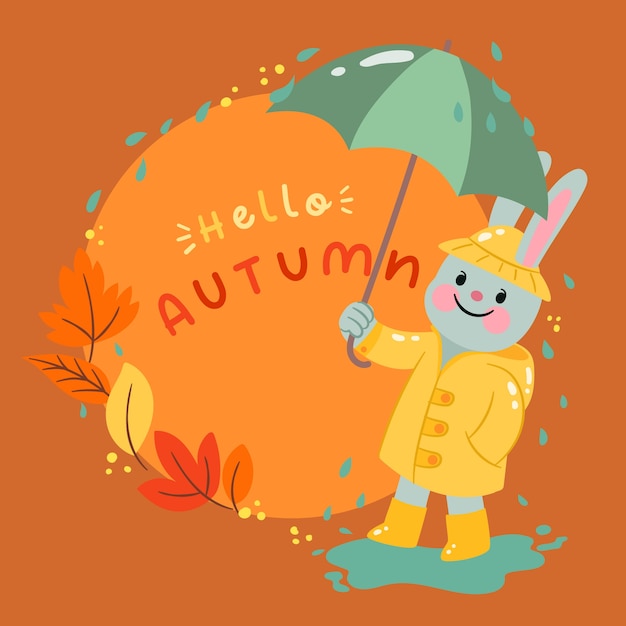 Vector flat illustration for autumn celebration