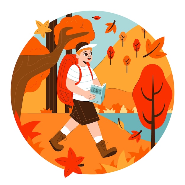 Vector flat illustration for autumn celebration