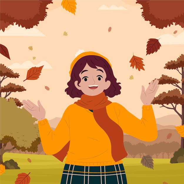 Flat illustration for autumn celebration