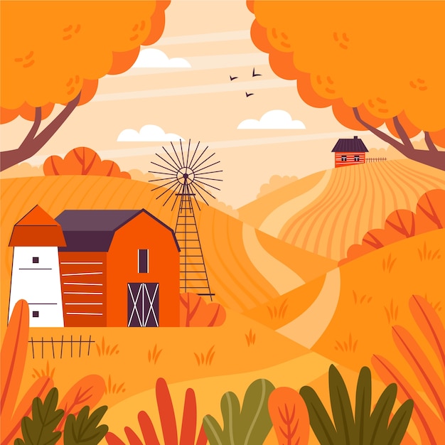 Vector flat illustration for autumn celebration