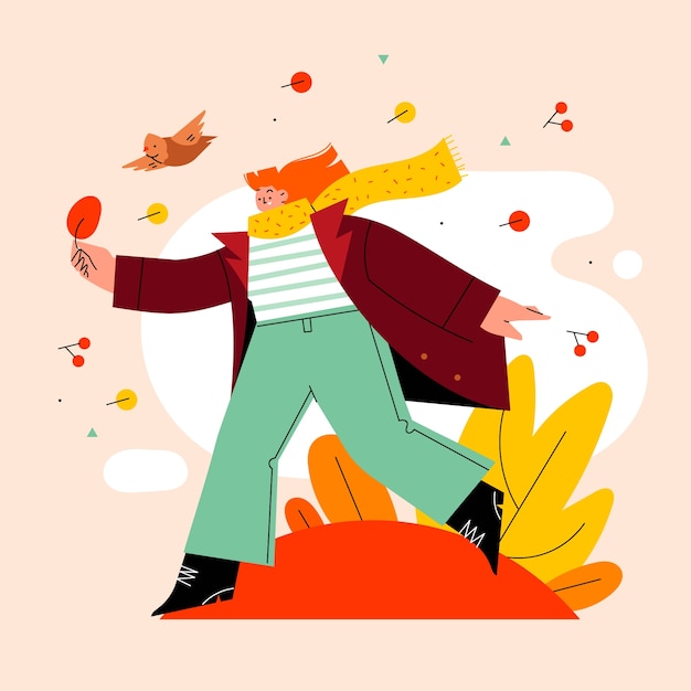 Flat illustration for autumn celebration