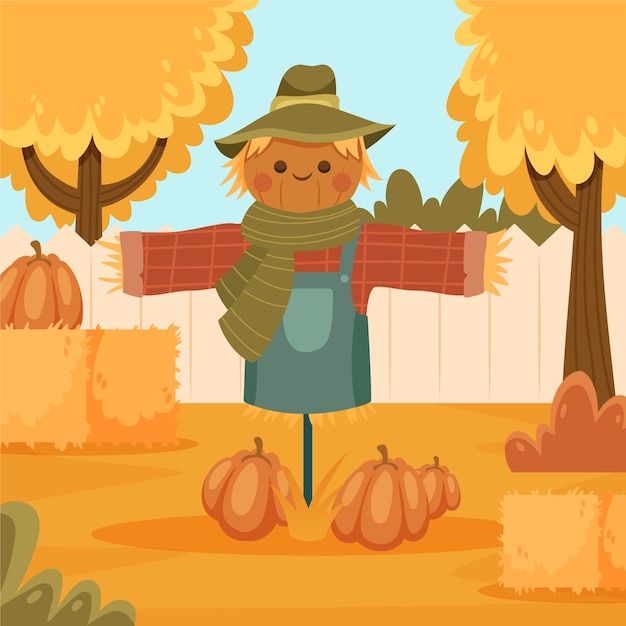 Flat illustration for autumn