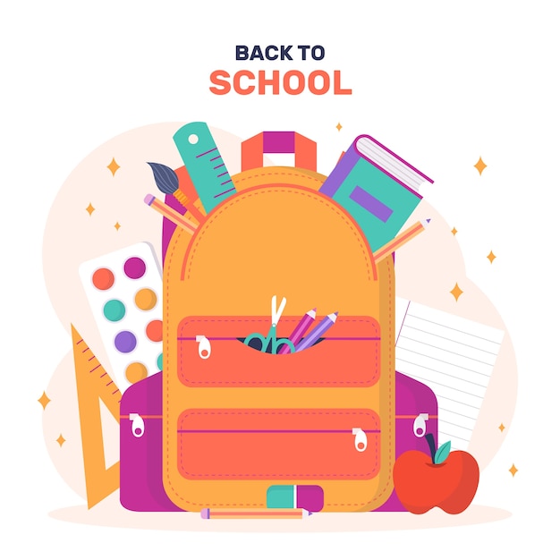 Flat illustration for back to school season