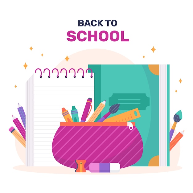 Flat illustration for back to school season