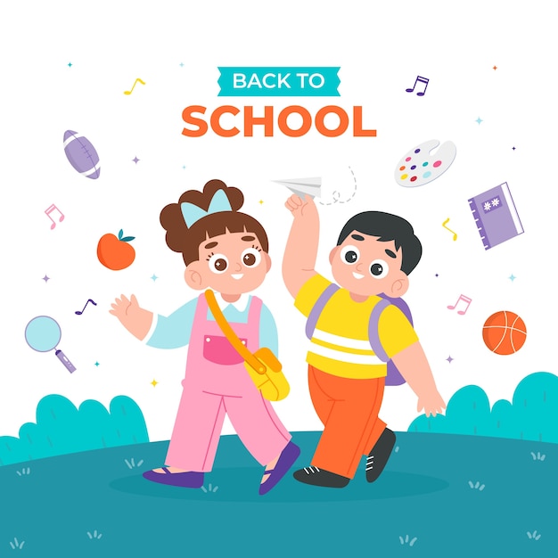 Vector flat illustration for back to school season