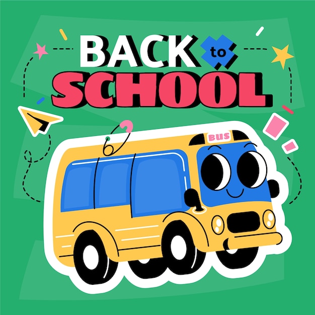 Vector flat illustration for back to school season