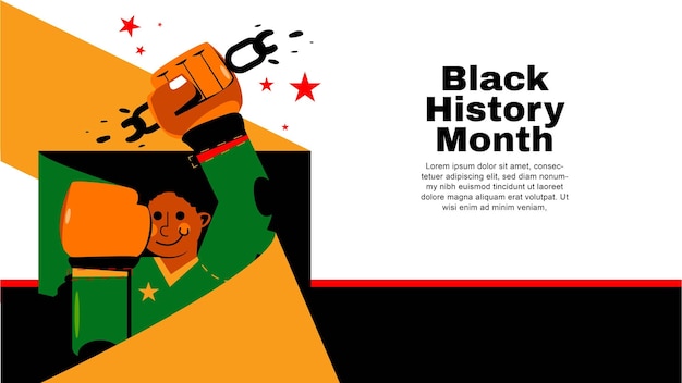 Vector flat illustration for black history month