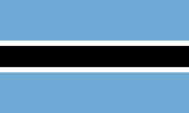 Flat illustration of botswana national flag