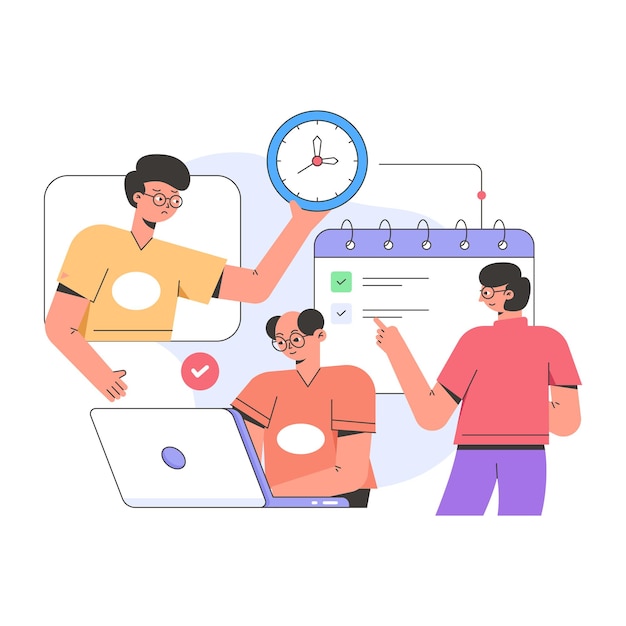 a flat illustration of business strategy