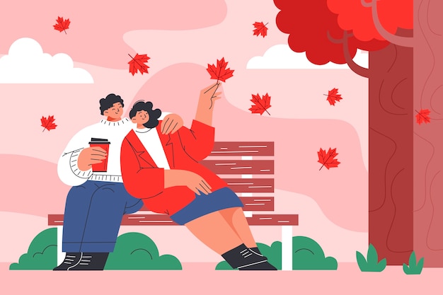 Flat illustration for canada day holiday celebration