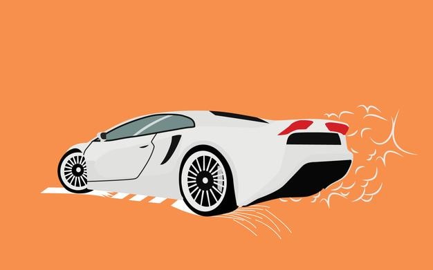 flat illustration of a car