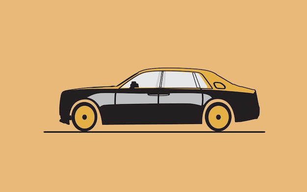 Flat Illustration of a car