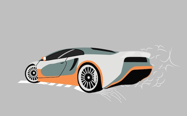 flat illustration of a car