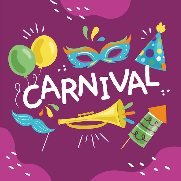 Flat illustration for carnival celebration
