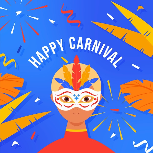 Vector flat illustration for carnival celebration