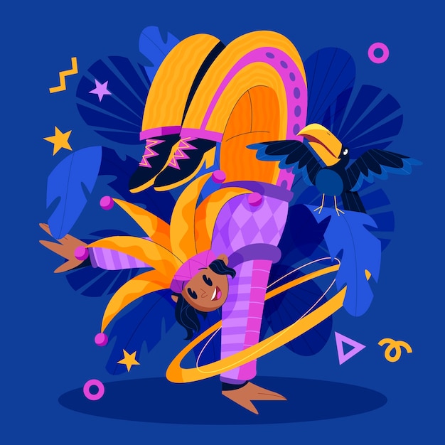 Flat illustration for carnival party