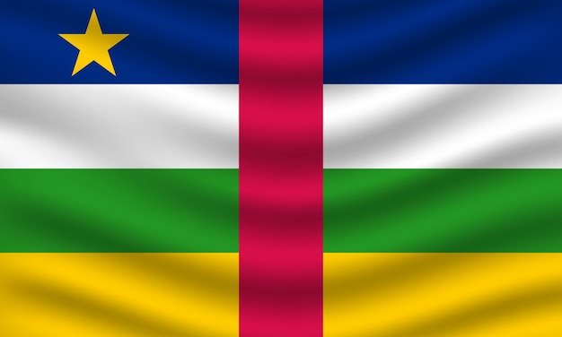 Vector flat illustration of the central african republic national flag