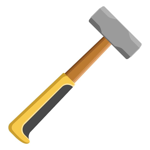 Flat illustration of club hammer