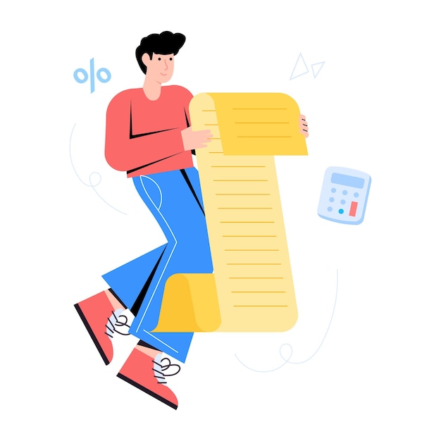 A flat illustration design of accounting