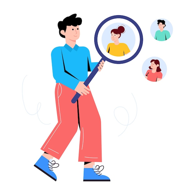 A flat illustration design of employment