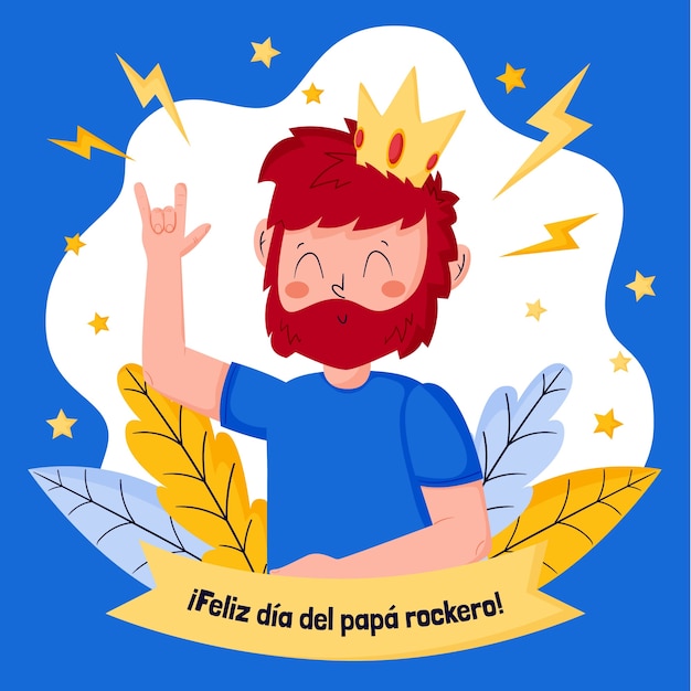 Flat illustration for dia del padre celebration