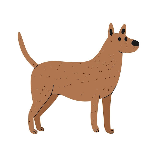 flat illustration of dog animals