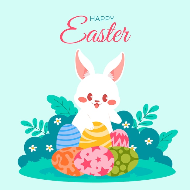 Vector flat illustration for easter celebration