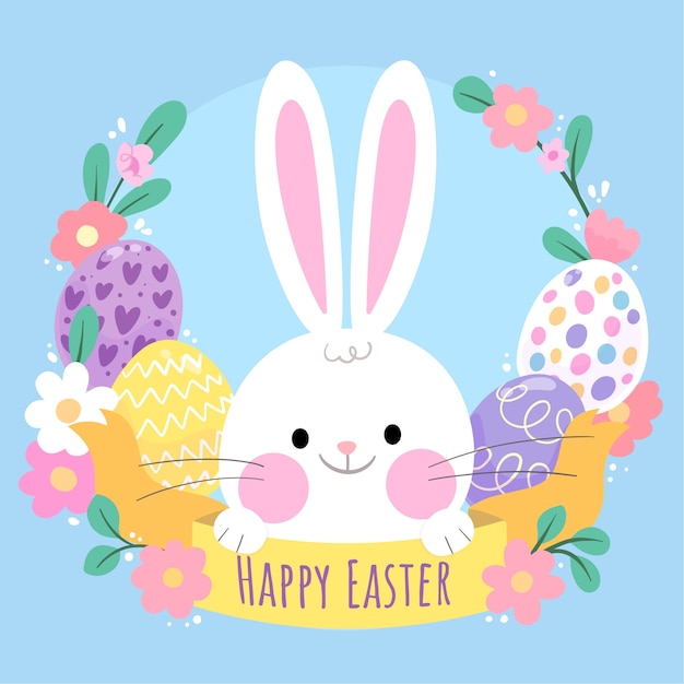 Vector flat illustration for easter celebration