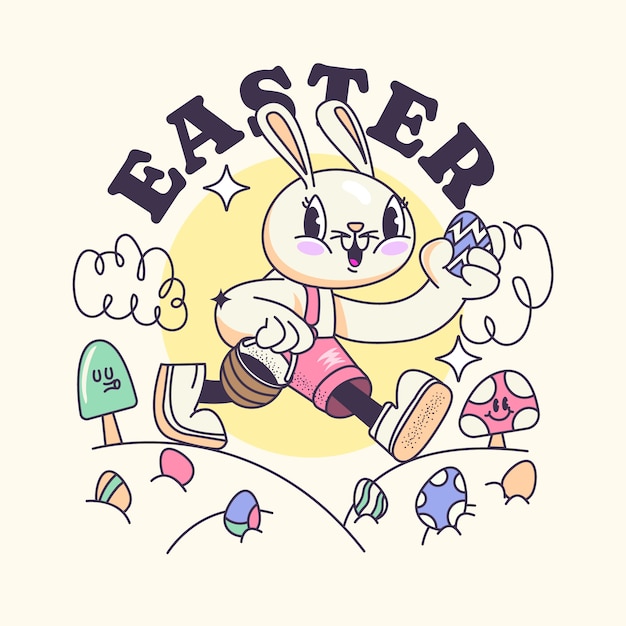 Flat illustration for easter celebration