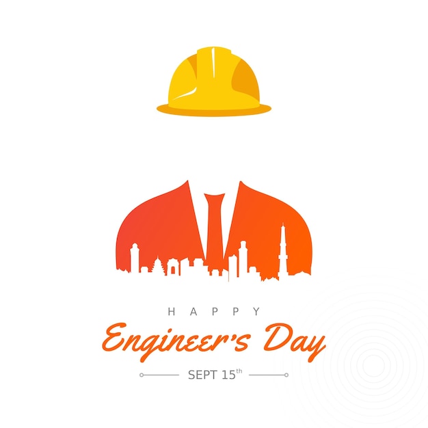 Flat illustration for engineers day celebration