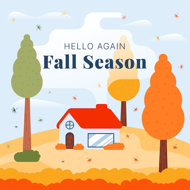 Flat illustration for fall season celebration