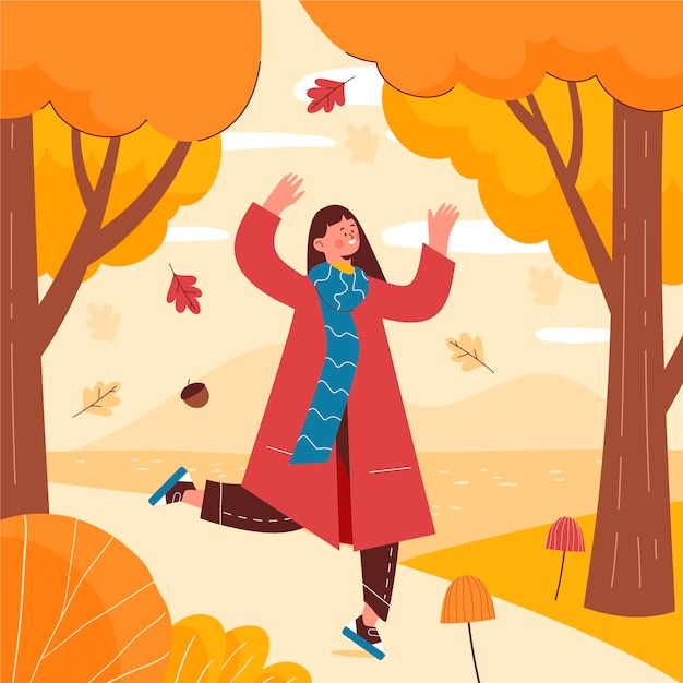 Flat illustration for fall season