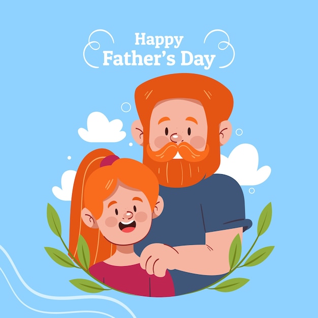 Flat illustration for father's day celebration