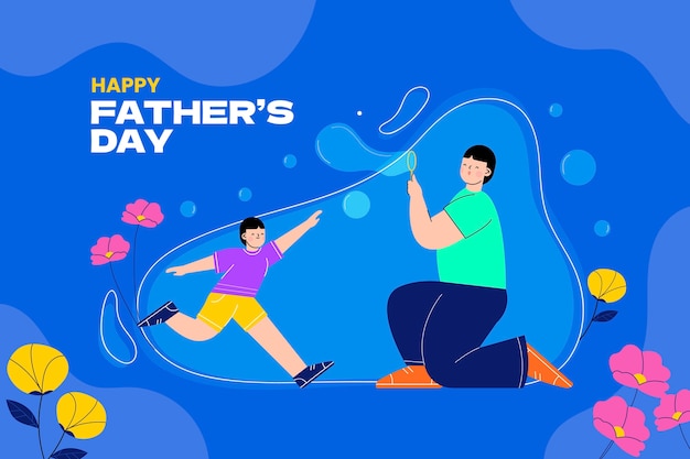 Flat illustration for father's day celebration