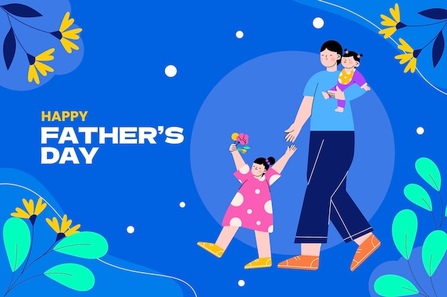 flat illustration for father's day celebration