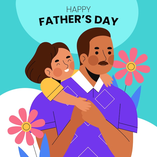 Flat illustration for father's day celebration