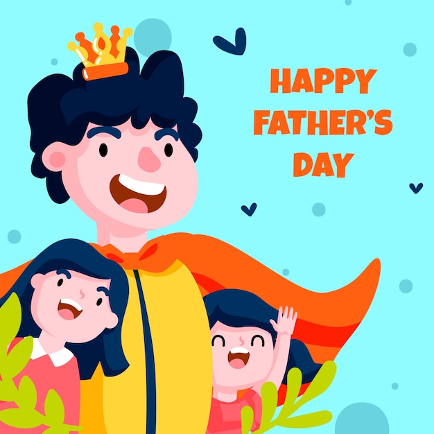 Flat illustration for father's day celebration