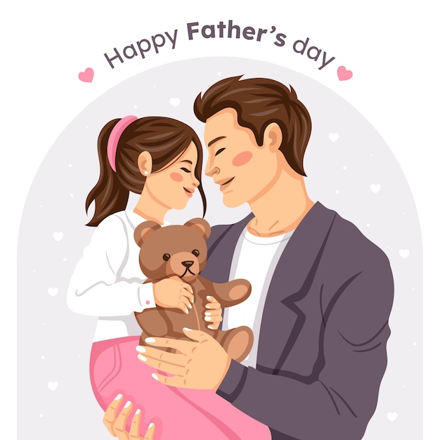 Vector flat illustration for father's day celebration