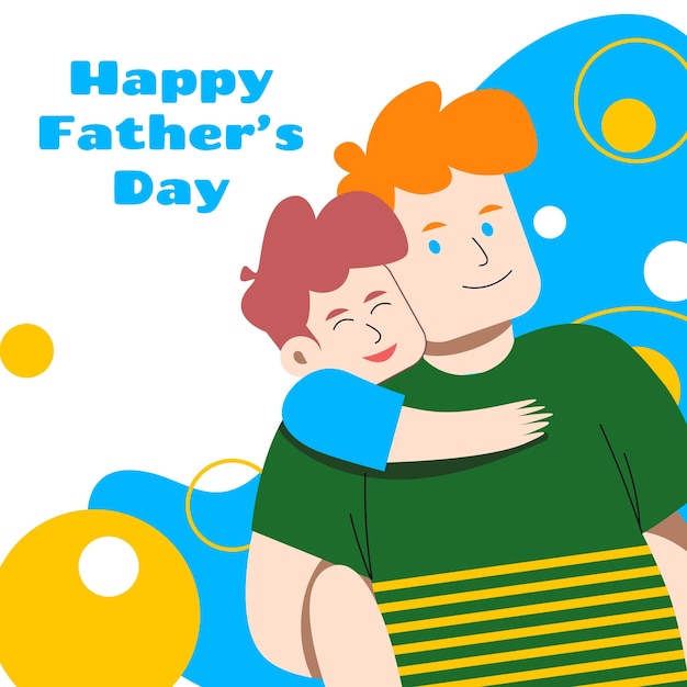 Flat illustration for fathers day celebration