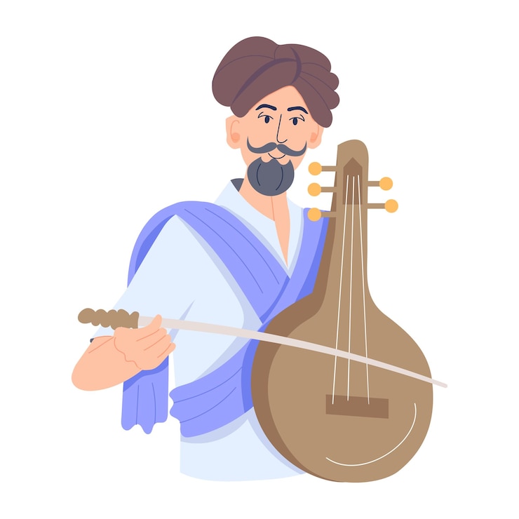 Vector a flat illustration of folk music