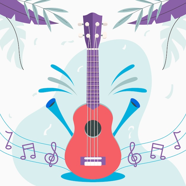 Вектор Плоская иллюстрация к празднованию всемирного дня музыки