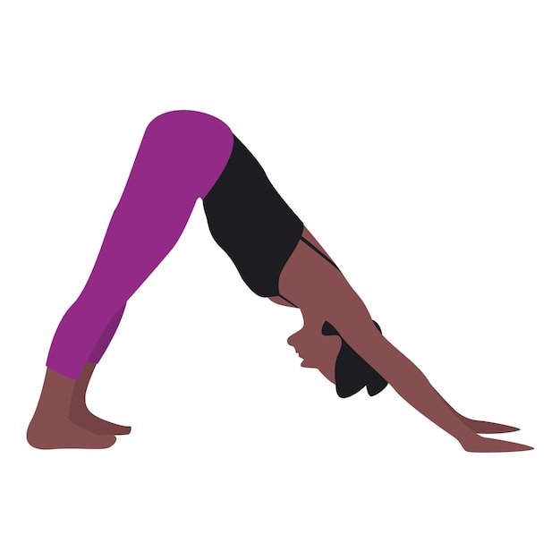 Flat Illustration of a girl in yoga pose