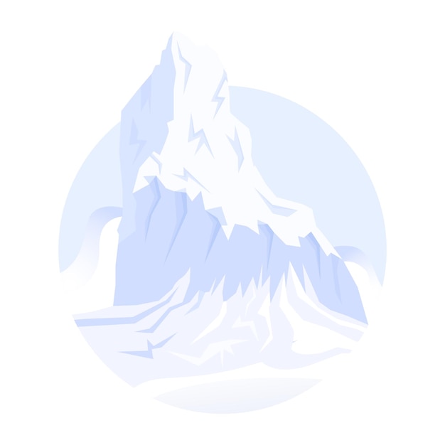 A flat illustration of glacier