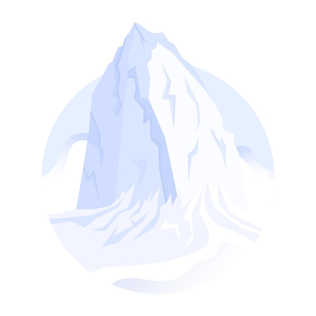 A flat illustration of glacier