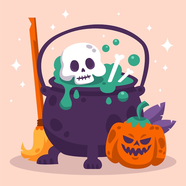 Vector flat illustration for halloween celebration