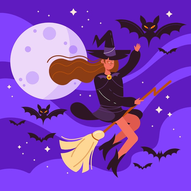 Vettore illustrazione piatta per la celebrazione di halloween